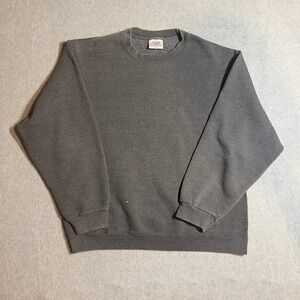 Vintage Pluma Heavyweight Fleece Sweatshirt Mens Large Gray Crewneck Blank L 90s
